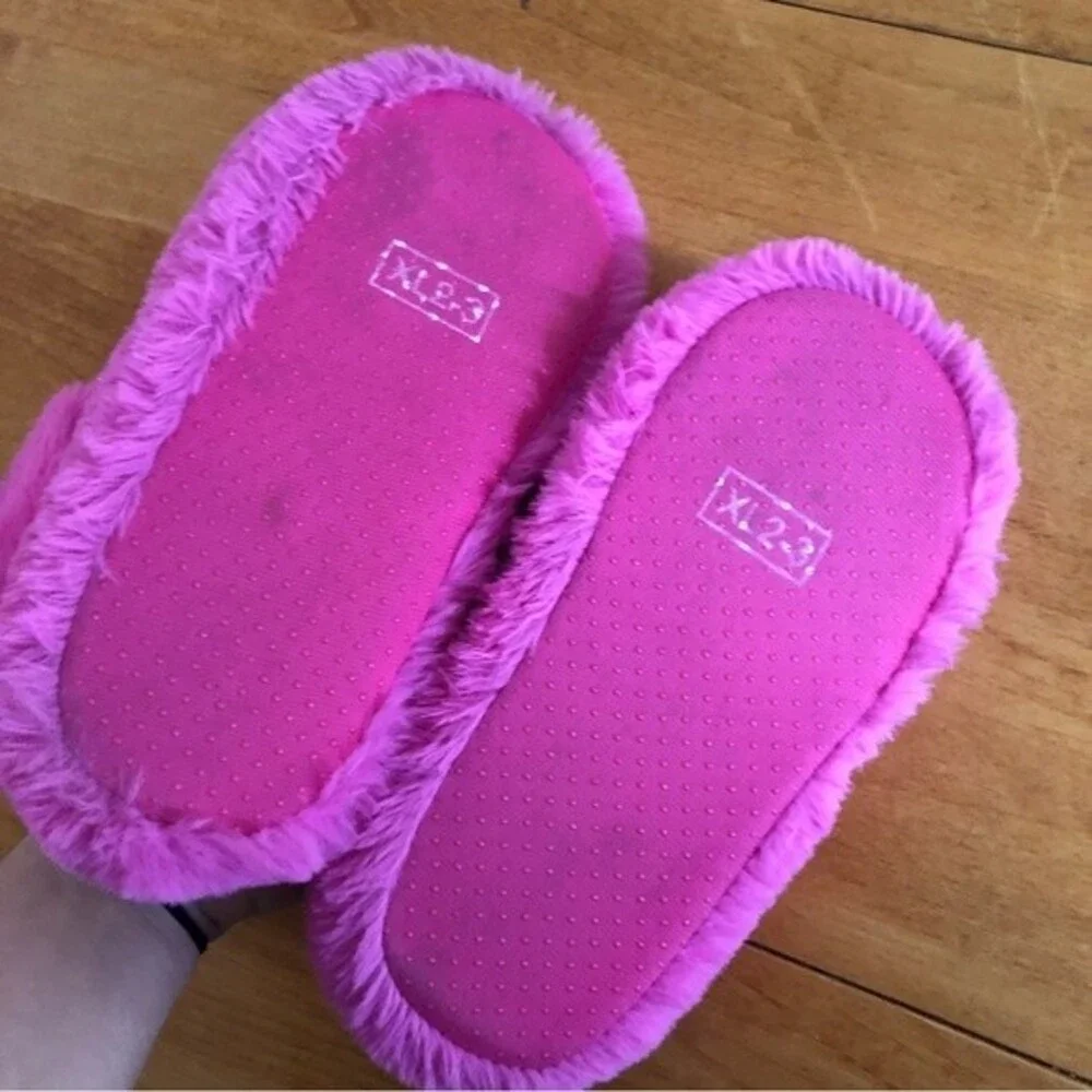 LOL Surprise Girls Pink Plush Slippers Diva Miss Punk Size 2-3
